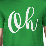 Oh Mans Kelly Green Tee Cute Short Sleeve Typographic T-shirt