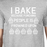 Punching People Is Frowned Upon Man's Heather Grey Top T-shirt