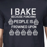Punching People Is Frowned Upon Men Navy T-shirts Funny T-shirt