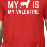 My Dog My Valentine Men's Red T-shirt Gift Ideas For Dog Lovers