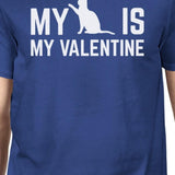My Cat My Valentine Men's Royal Blue T-shirt Cute Valentine's Gifts