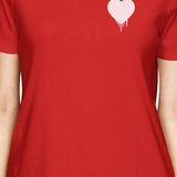 Melting Heart Women's Red T-shirt Cute Graphic Gift Ideas Birthdays