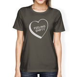 Feeling Empty Heart Dark Grey Graphic Tee Cute Design T Shirt