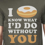 I Doughnut Know Men's Dark Grey Funny Graphic Witty Quote T Shirt