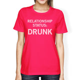 Relationship Status Hot Pink Shirt Funny Design Cute Letter Printed