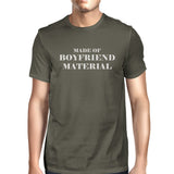 Boyfriend Material Mens Dark Grey Funny Graphic Witty Quote T-Shirt