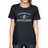 Powered By Avocado Women's Navy Unique Design Tee Cute Gift Ideas