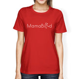 MamaBird Womens Red Short Sleeve Top Unique Design T Shirt For Her