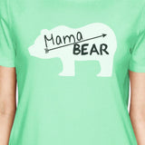 Mama Bear Women's Mint Round Neck T Shirt Cute Design Top For Wife