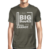 I Like Big Books Cannot Lie Mens Dark Grey Shirt