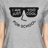 Too Cool For School Womens Gray Shirt