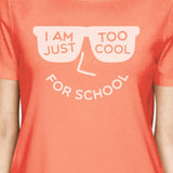 Too Cool For School Womens Peach Shirt