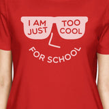 Too Cool For School Womens Red Shirt
