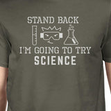 Stand Back Try Science Mens Dark Grey Shirt
