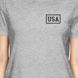 Mini USA Cute 4th Of July Decorative T-Shirt Cotton Round Neck Tee