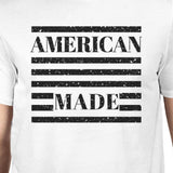 American Made Mens White Fourth Of July Decorative Graphic T-Shirt