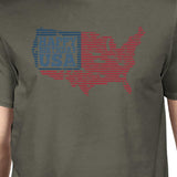 Happy Birthday USA Flag Shirt Mens Dark Grey Graphic T-Shirt Cotton
