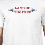 Land Of The Free American Flag Shirt Mens White Graphic T-Shirt