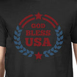 God Bless USA American Flag Shirt Mens Black 4th Of July Tee Shirt