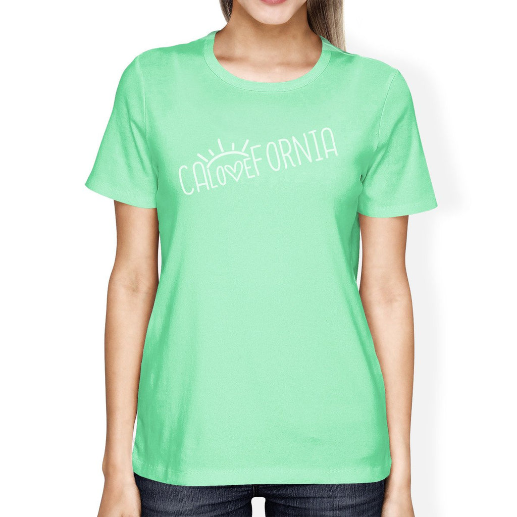 Calovefornia Womens Mint T-Shirt Crew Neck Cotton Graphic Tee Shirt