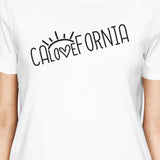 Calovefornia Womens White Tee Shirt Funny Design Cotton T-Shirt