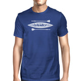 Islander Paddle Board Design Mens Blue Tee Crew Neck Summer Tee