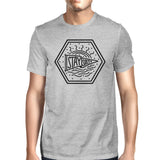Stay Salty Mens Grey Short Sleeve Tee Round Neck Graphic T-Shirt