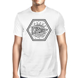 Stay Salty Mens White Short Sleeve Tee Round Neck Graphic T-Shirt