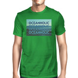 Oceanholic Photography Mens Green Tee Perfect Summer Cotton Top