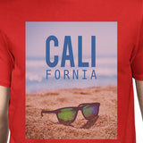 California Beach Sunglasses Real Photo Mens Crewneck Summer T-Shirt