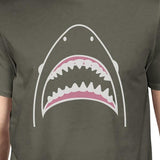 Shark Mens Dark Grey Short Sleeve Tee Shirt Ring Spun Cotton Shirt