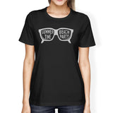 Summer Time Beach Party Womens Black Shirt