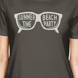 Summer Time Beach Party Womens Dark Grey Shirt