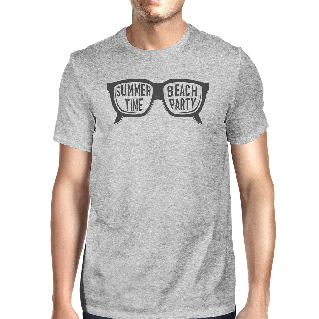 Summer Time Beach Party Mens Grey Shirt