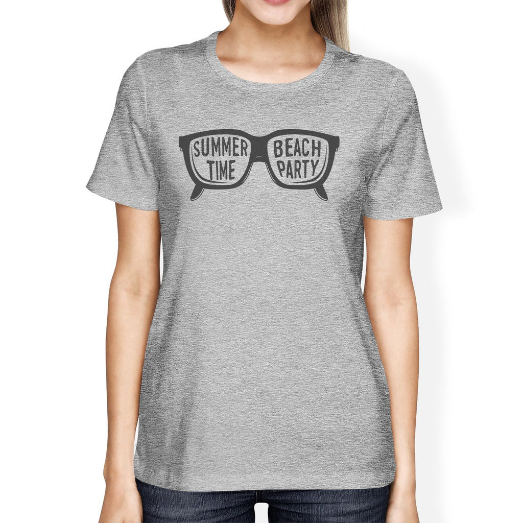 Summer Time Beach Party Womens Grey Shirt