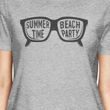 Summer Time Beach Party Womens Grey Shirt