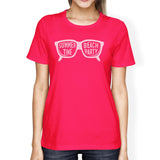 Summer Time Beach Party Womens Hot Pink Shirt