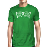 Summer Time Beach Party Mens Green Shirt