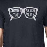 Summer Time Beach Party Mens Navy Shirt
