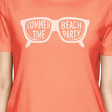 Summer Time Beach Party Womens Peach Shirt