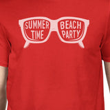 Summer Time Beach Party Mens Red Shirt
