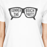Summer Time Beach Party Womens White Shirt