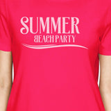 Summer Beach Party Womens Hot Pink Shirt