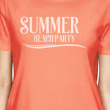 Summer Beach Party Womens Peach Shirt