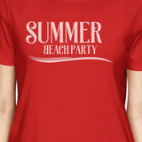 Summer Beach Party Womens Red Shirt