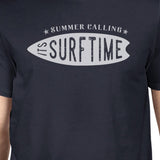 Summer Calling It's Surf Time Mens Navy Shirt