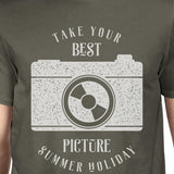 Take Your Best Picture Summer Holiday Mens Dark Grey Shirt