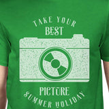 Take Your Best Picture Summer Holiday Mens Green Shirt