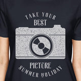Take Your Best Picture Summer Holiday Womens Navy Shirt