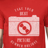 Take Your Best Picture Summer Holiday Mens Red Shirt